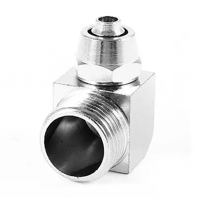 

3/8PT Male Thread 5mmx8mm Pneumatic Hose Right Angle Quick Coupler Connector