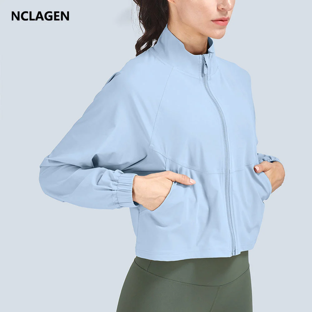Long Sports Jacket Women Winter Running Jacket Sports Jacket Zipper