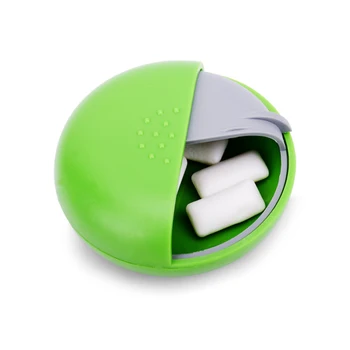 

1Pcs Pill Case Pill Green Box Round Pill Organizer Medicine Box Drugs Pill Container Round Plastic Splitter