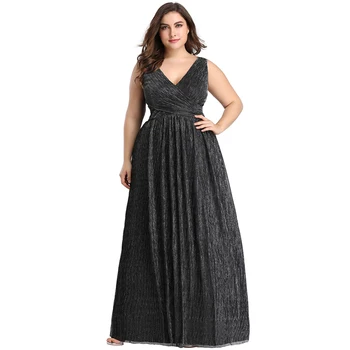 

Evening Dress Sexy V-neck Hollw Women Party Dresses 2020 Sleeveless Robe De Soiree A Line Floor-Length Formal Evening Gowns D012