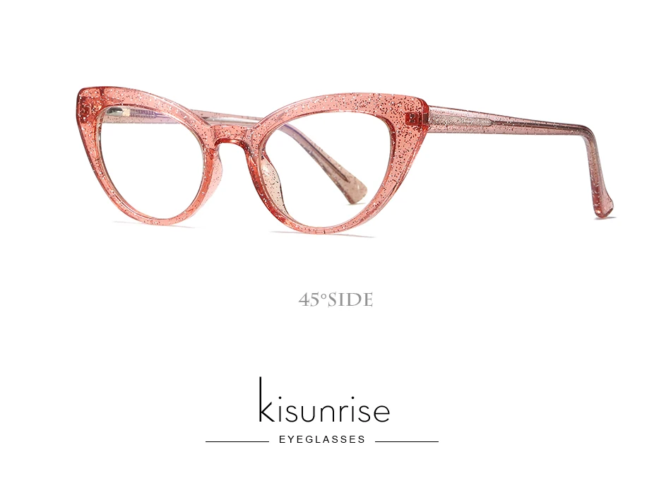 KISUNRISE новые женские очки в форме "кошачий глаз" оптическая оправа TR90 анти-синий светильник очки по рецепту очки KS127