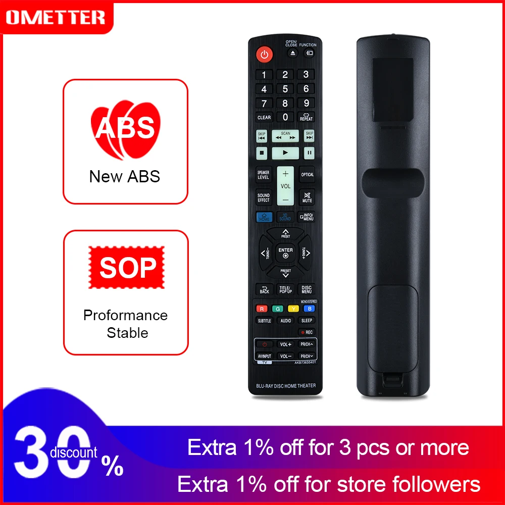 AKB73635401 remote control use for LG blue ray disc home theater remoto