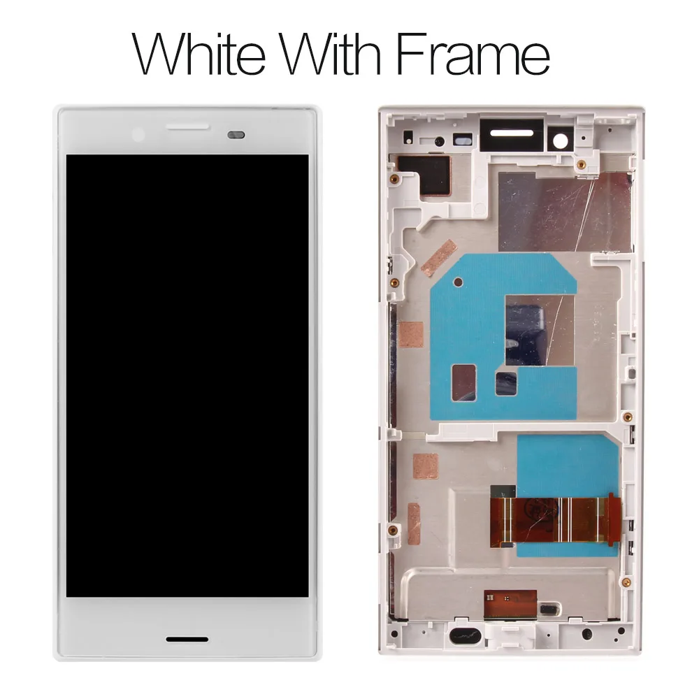Протестированный 4,6 ''1280x720 ЖК-дисплей для SONY Xperia X Compact ЖК-дисплей сенсорный экран дигитайзер с рамкой F5321 запасные части - Цвет: White with Frame