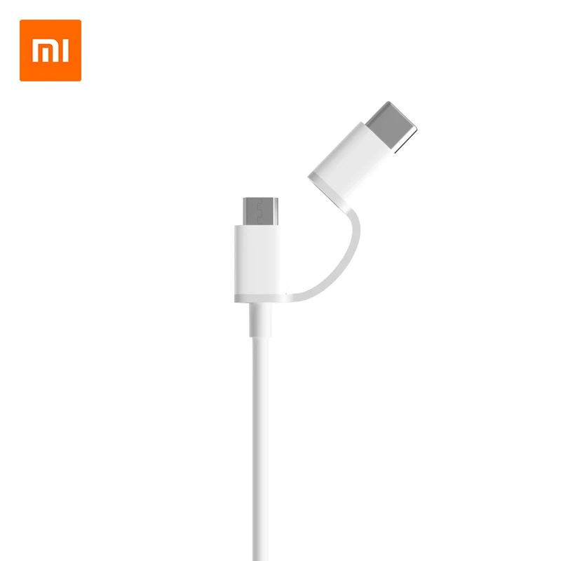 Оригинальный кабель Micro USB Xiaomi 2 в 1 для быстрой зарядки и синхронизации данных Type C