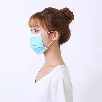 

100PCS Disposable Mask Breathable 3 Ply Non-woven Mouth Nose Cover Face Mask Dustproof respirator Safety Mouth Masks Blue