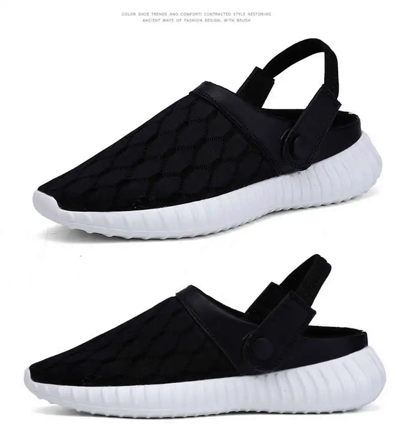 Comfort Men Shoes Casual Big Size Men's Home Slippers Fashion Mesh Soft Summer Sandals Crock Fishing Quick-drying Man Slipper B1