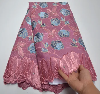 

2020 Latest swiss voile lace in switzerland swiss lace fabric african lace fabric 5yards embroidered cotton fabric for dress G85