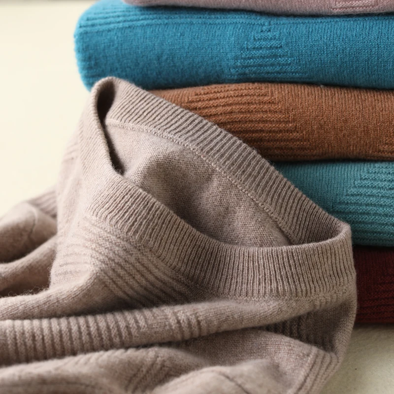 

100% Cashmere sweater men 2019 autumn winter Jumper pullover men o-neck Knitted sweaters Thick Pullover Men Sweater