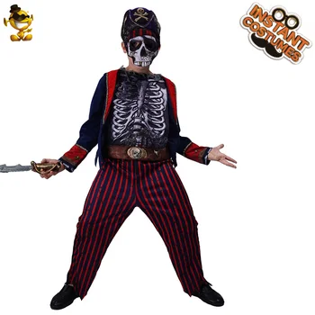 

DSPLAY Scary Skeleton Boy Costume New Style Hot Sale Halloween Children Party Costume Stage Clothing Carnival Dress Costume