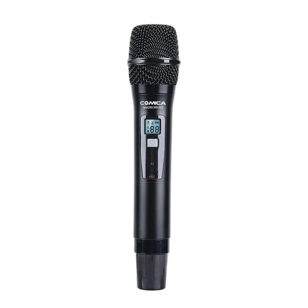 CoMica настольный микрофон WM300HTX UHF 96-канал одиночный Беспроводной ручной передатчик для Canon Камера камкордера и смартфона