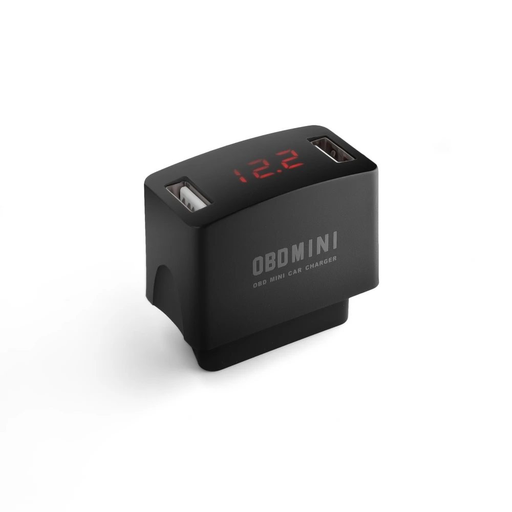 Мини адаптер зарядного устройства с двойным USB автомобиля OBD зарядки универсальный 12 В 24 в светодиодный дисплей напряжения автомобильное зарядное устройство разъем быстрой зарядки питания