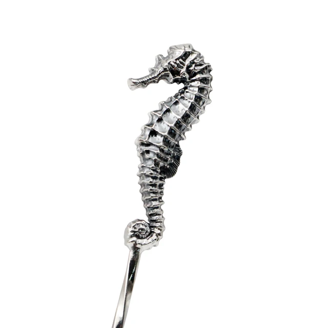 10pcs 925 Sterling Silver Hippocampus Cigar Needle Drilled Cutter Burr Dredge Retro Puncher Portable Smoking Tools Accessories - Image 3