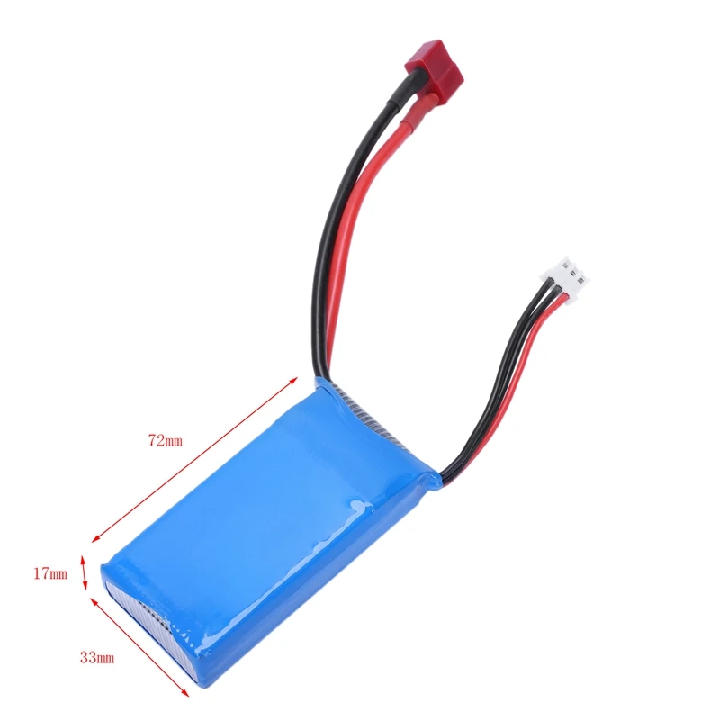2 шт 7,4 V 1500Mah 25C 2S Lipo батарея T вилка перезаряжаемая для Wltoys 12423 12428 Rc автомобиль самолет беспилотный вертолет модель