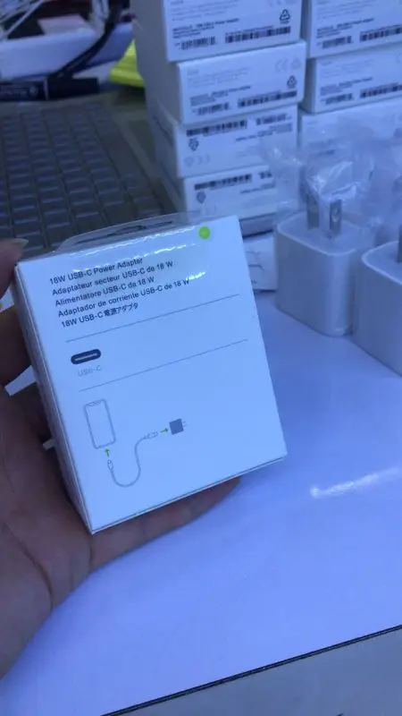 10 шт./лот 18 Вт USB C адаптер питания TYPE-C USB-C до 8pin кабель PD 2,0 зарядное устройство для iPhone 11 pro Max 1" 13" Pro для Air iPad
