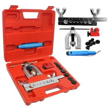 

Double Flaring Brake Line Tool Kit With Mini Pipe Cutter For Car Truck For Durable Single Flairs In Copper Aluminum Soft Steel