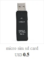 Micro sim sd кард-ридер usb 2,0 кард-ридер высокоскоростной мини USB 2,0 Micro SD TF T-Flash кард-ридер адаптер