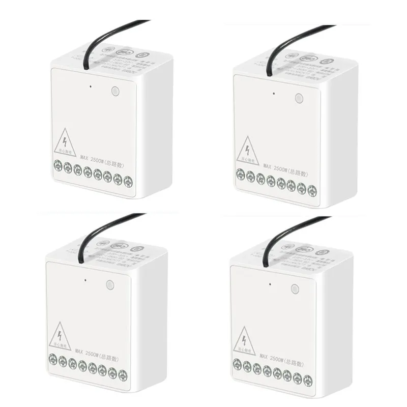 4PCS Aqara двусторонний модуль, умный таймер, Zigbee, беспроводной, 2 канала, релейный контроллер, несколько устройств, работает для MI Home Homekit - Цвет: 4PCS