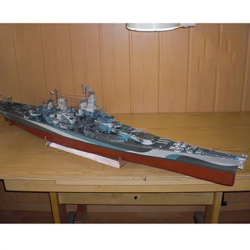 

1:280 US Missouri Battleship 3D Paper Model Cruiser USS MISSOURI Warship Diecast Nautical Model Manual DIY Military Gifts Toys