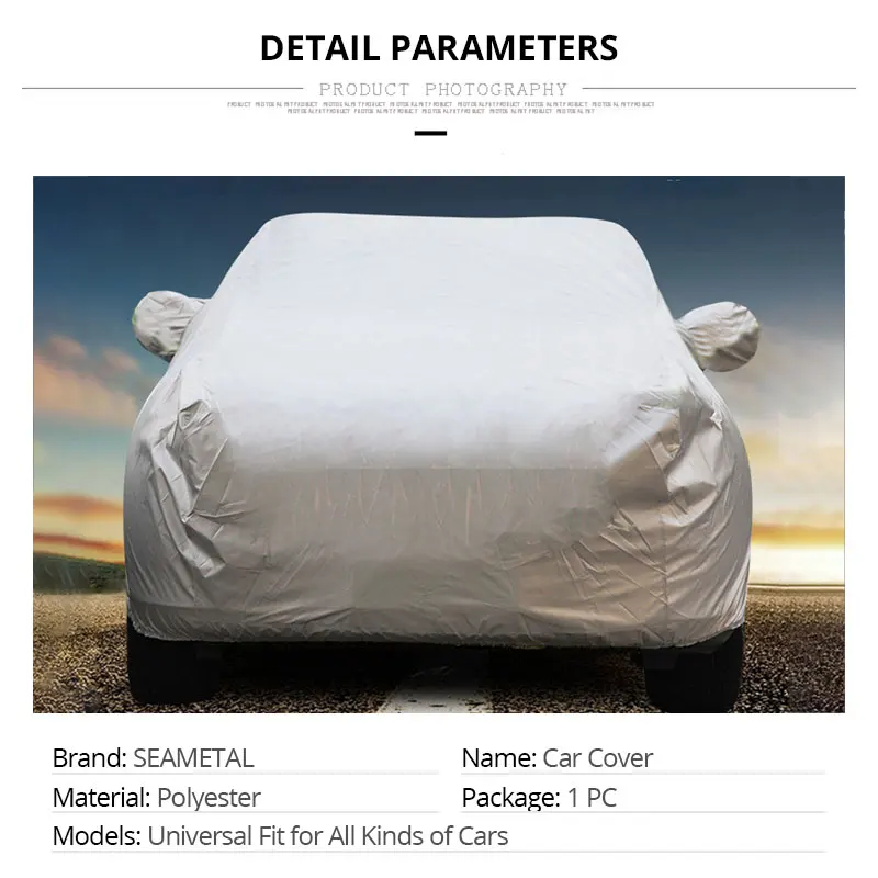 Car Cover Sedan SUV Tent Covers Sun Reflective Shade Rain Frost Snow Dust Waterproof Protection Anti UV Outdoor Car Accessories (2)