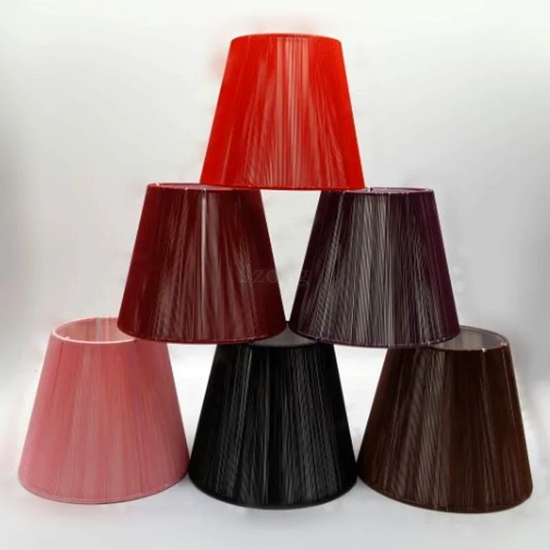 

E14 Art deco 14cm Lamp Shades for Crystal Wall Lamp and Chandelier solid colors pvc Modern Lamp Cover for wall lights