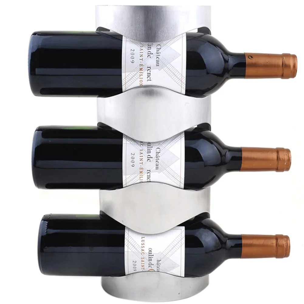 3 Bottle Недавно настенный держатель для винной бутылки из нержавеющей стали держатель для хранения витрина, домашний декор - Цвет: 3 Bottle