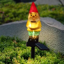 Патио портативный открытый газон садовый светильник декоративный двор Рождество легко установить Санта Клаус водонепроницаемый полюс на солнечных батареях