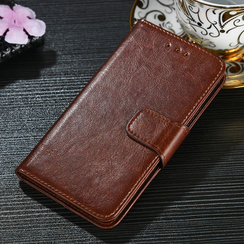 Откидной чехол, кожаный чехол для Redmi 4 5 6A Note 4 4X6 Note 7 8 Pro Redmi K20 для Xiaomi A3 5 6 VISA слот для карт - Цвет: Brown