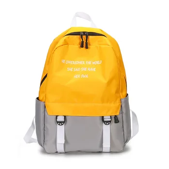 

High School Students School Bag Women's Lettered Campus Ulzzang Wind INS Super Fire-Street Large Capacity Travel Backpack