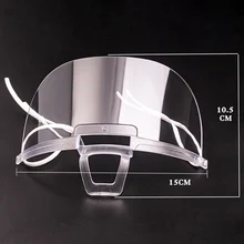  Transparent Plastic Mask Anti Fog Catering Food Hotel Against Droplets Mask Health Care Tool Kitchen Restaurant Anti-Saliva Mask 