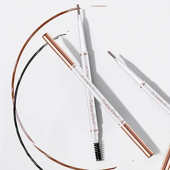 

O.TWO.O 3 Colors Eyebrow Pen Waterproof Cosmetic Natural Brown Eyebrow Pencil With Brush Triangle Tip Eye Brow Pencil Makeup
