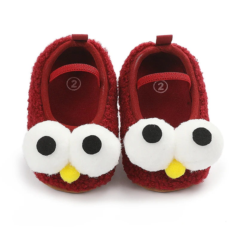 

Anti-Slip Infant Prewalkers with Cartoon Design Baby Girls Boys Slippers Soft Sole Plush Indoor Crib Shoes For 0-18M Baby Girl