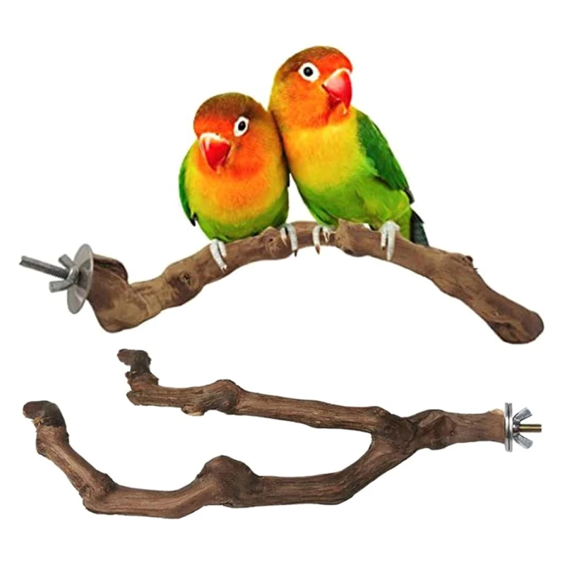 Pet Parrot Bird Standing Stick Wild Grape Wood Pole Bird Cockatiel