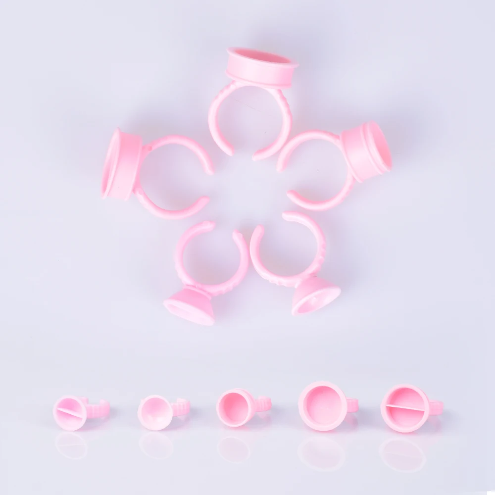 Makeup Tattoo Tool 100Pcs Disposable Caps Microblading Pink Ring Tattoo Ink Cup For  Tattoo Needle Supplies Accessorie