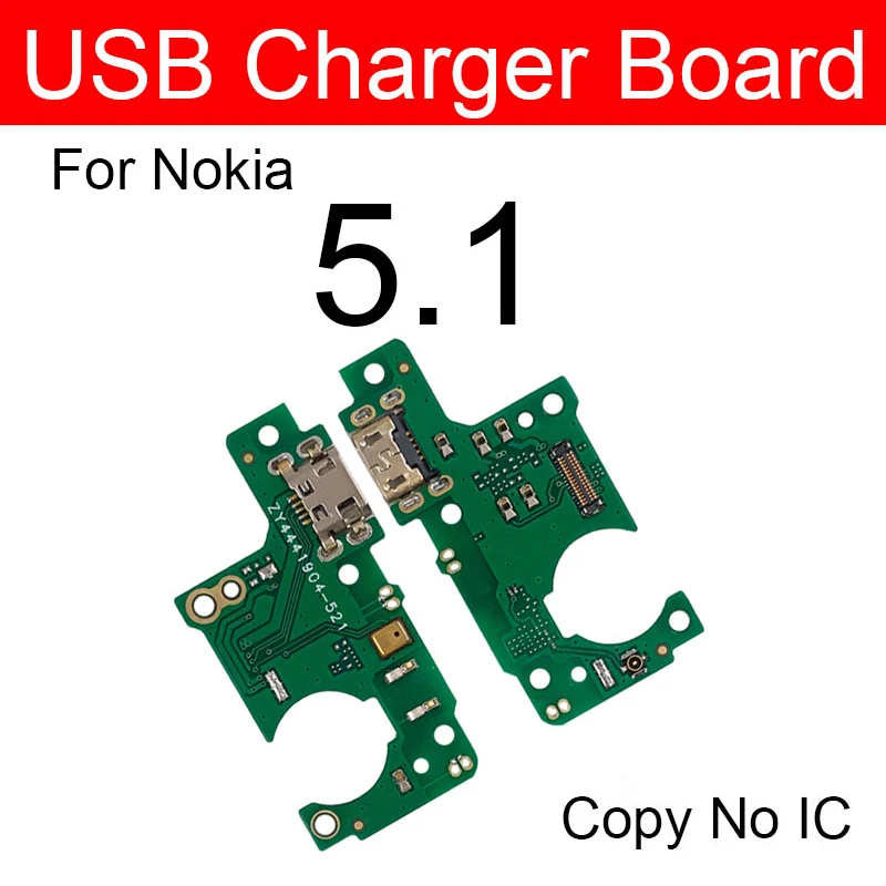 For NK 5.1 Copy Плата для зарядки микрофона и USB для Nokia 1, 2, 2,1, 3, 3,1, 5, 5,1 Plus, X5, 2GEN, TA-1054, микрофонная зарядка, usb-разъем, запасная плата - Цвет: For NK 5.1 Copy