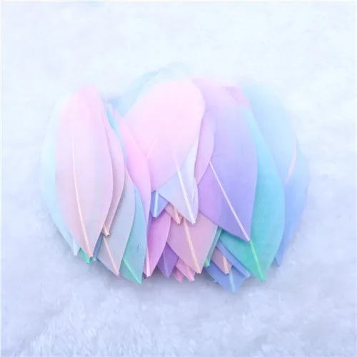 5-8cm-50pcs Macarons цвет натуральный Лебедь Перья Куриные пары перья индейки Марабу для карнавала Хэллоуин Рождество DIY ремесло украшения - Цвет: 5-8cm-50pcs