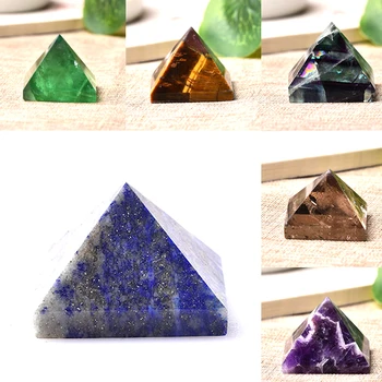 

1PC Natural Crystal Pyramid Quartz Healing Energy Stone Modern Home Decoration Collectibles DIY Crafts Of Gem Stone DIY Gifts