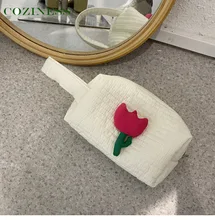 Cozeless bolsas de algodón para pañales de bebé, bolso de almacenamiento Floral 3D de dibujos animados, monedero de oso pequeño para mamá, bolsa de cosméticos, gran oferta