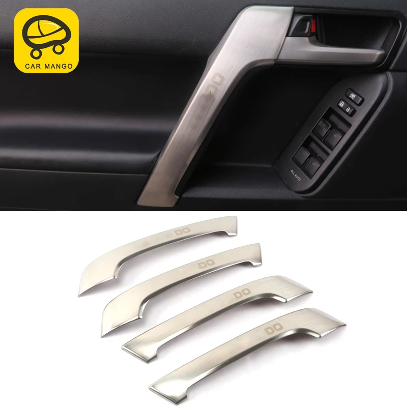 

CarManGo For Toyota Prado 2018 Car Styling Inner Door Armrest Panel Cover Trim Frame Sticker Interior Accessories
