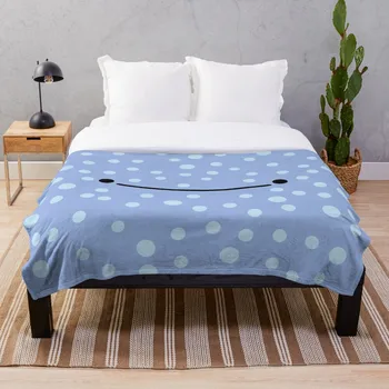 

Jinbei San Cute Whale Face Throw Blanket Soft Sherpa Blanket Bed Sheet Single Knee Blanket Office Nap Blanket