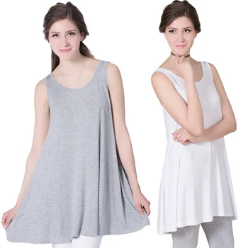 

Summer Women Dressing Gown Modal Thin High Elasticity Large Size U-Neck Vest Dress Casual Mid-Length Suspender Nightdress