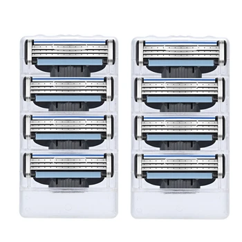 

8Pcs/lot 3 Layer Razor Blades For Mache 3 Men Gile Face Shaver Blades Proglide Beard Shaving Blades Refill Cartridge Gilleteet