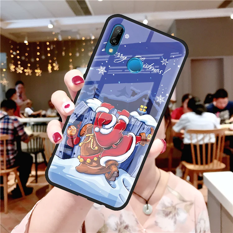 Чехол Merry Christmas Tree из закаленного стекла для huawei P10 P30 Nova 5 4 3 3i P Smart P20 P9 Plus mate 30 20 10 Pro Lite 20X X - Цвет: sdlrsd
