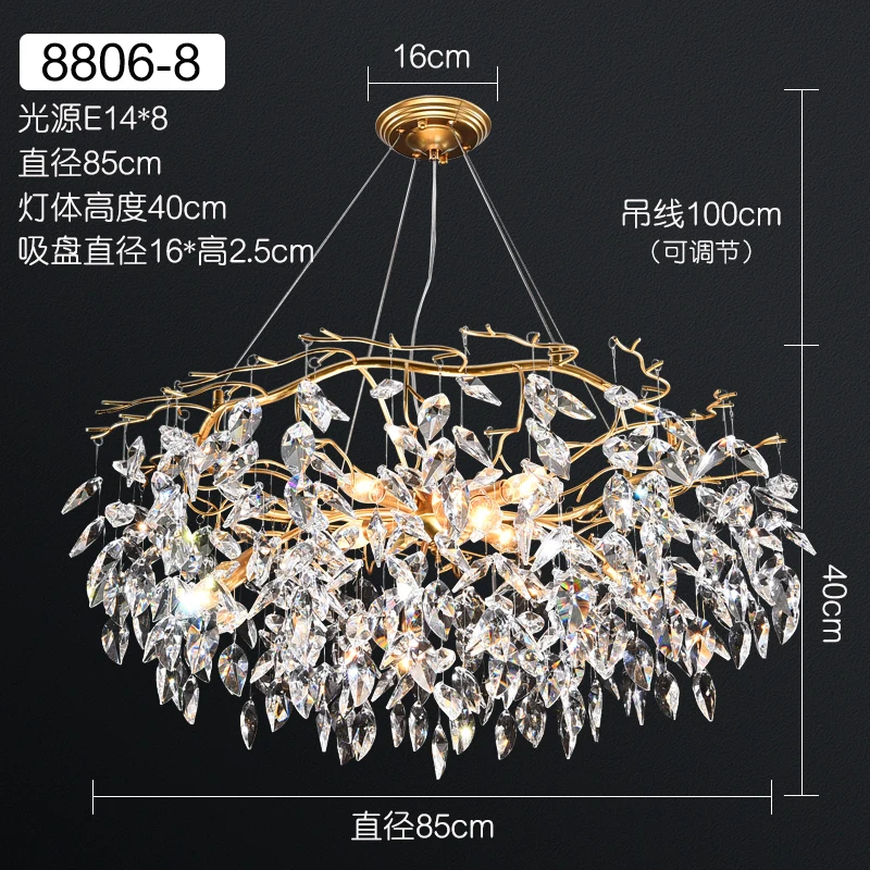 Nordic Luxury Gold Crystal LED Chandelier Villa Large Lustre LED Pendant Lamp for Living Room Hotel Hall Art Decor Lighting modern crystal chandelier Chandeliers