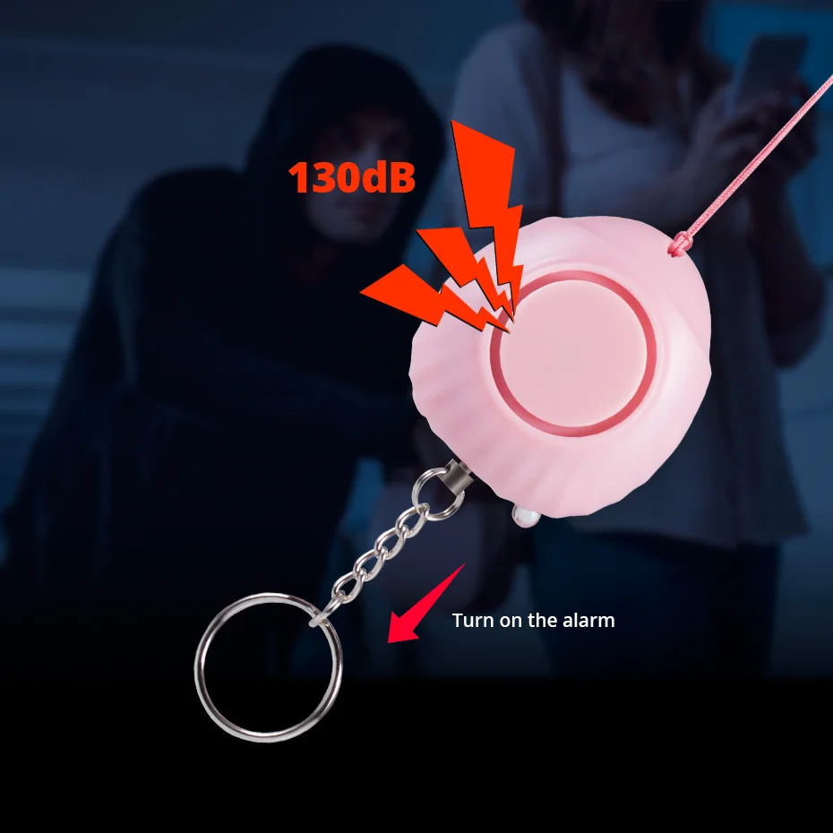 Комплект охранных сигнализаций KERUI для самозащиты 90 дБ аварийная сирена девушек