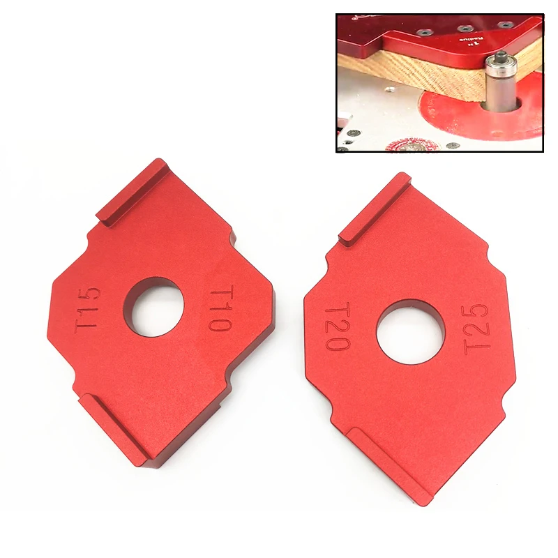

T10/15/20/25 Wood Panel Radius T Plate Trimming Machine Engraving Machine Quick-Jig Round Corner Template Kit Corner Jig