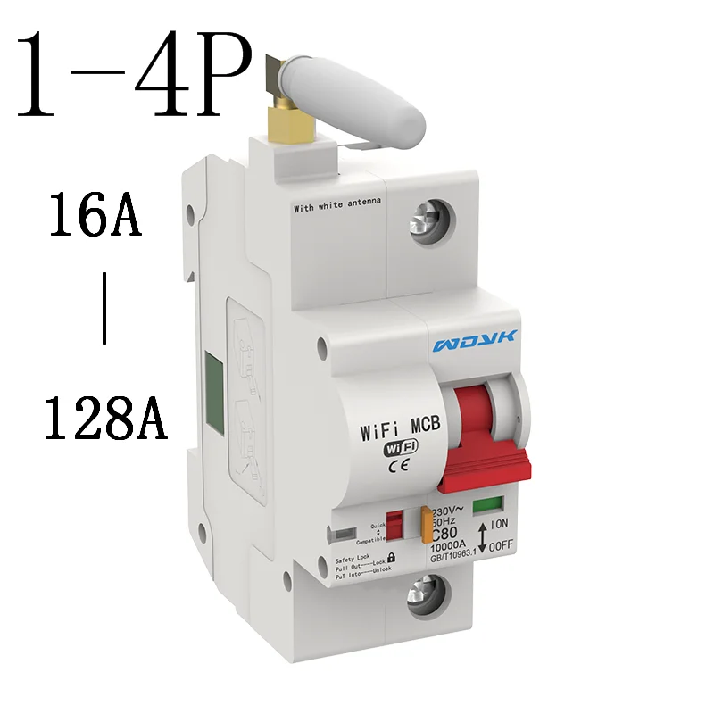 

WiFi Smart Circuit Breaker eWeLink App Remote Control Automatic Switch Overload Circuit Protection 1-4 P circuit breaker