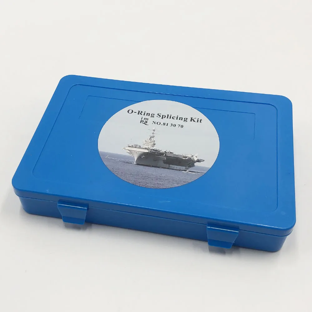 O-ring Splicing Kit For Inch & Metric Buna-N 70 O-ring Cord Mark Pen Knife Cutting Block Glue Square splicing jig In Case