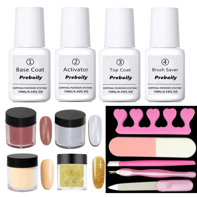 13pcs Set14 13 шт./компл. поднос для ногтей порошок с погружения основание активатор вставка из жидкого геля для ногтей Цвет натуральный сухой без УФ светодиодная лампа - Цвет: 13pcs Set14
