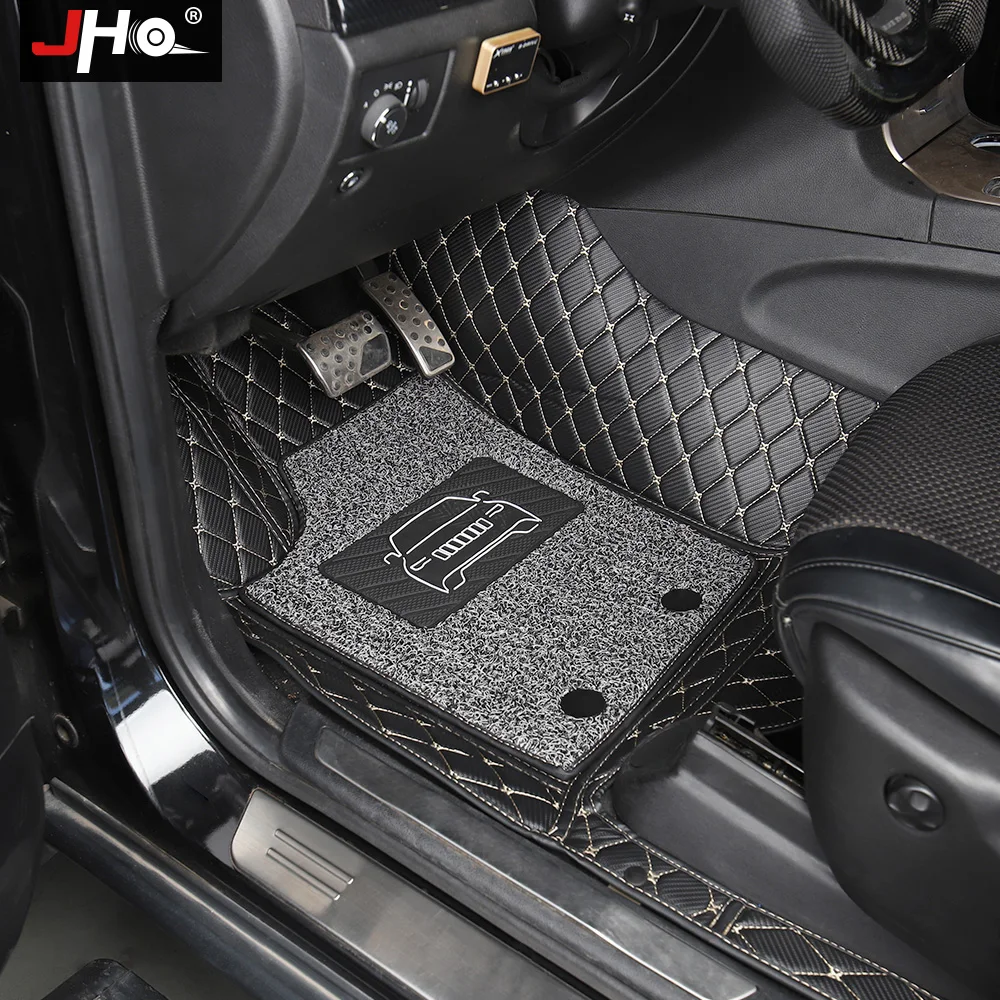 JHO Car Double Layer Wire Floor Mat For Jeep Grand Cherokee 2011 2020
