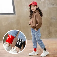 Джинсы для девочек; весенняя одежда; стиль; детская одежда для больших мальчиков; детские брюки в западном стиле; обтягивающие брюки; модные весенние и весенние
